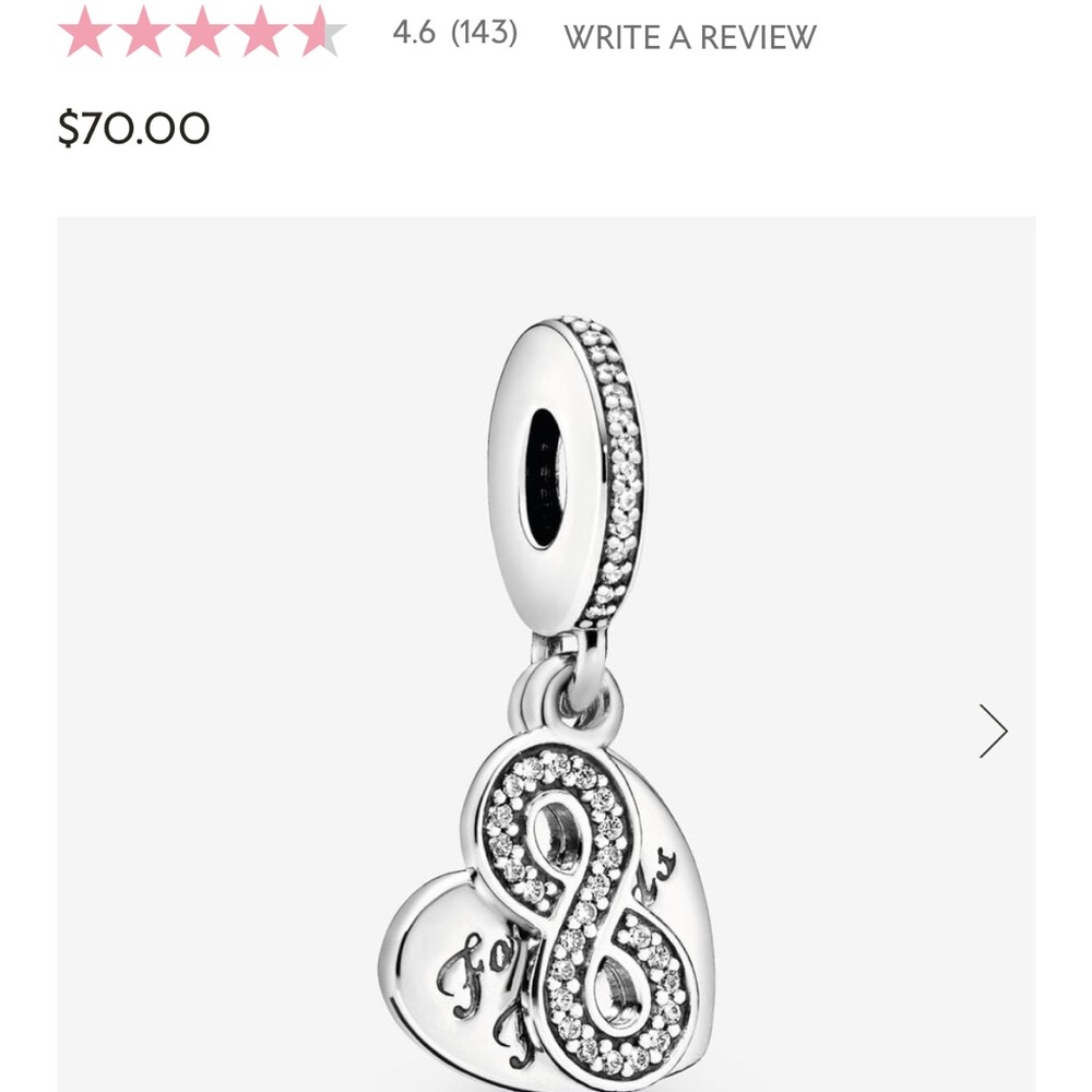 PANDORA “Forever Friends” Sterling Silver Charm
